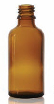 30 ml druppelfles, amber, type 3 geblazen glas