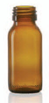 60 ml druppelfles, amber, type 3 geblazen glas